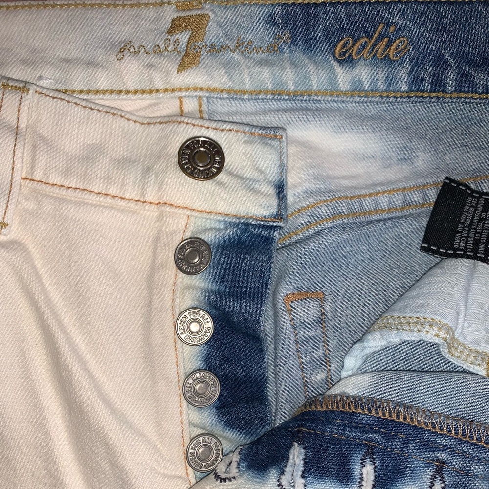 7 For All Man Kind Edie Jeans Size 25 Button Fly - Picture 7 of 13